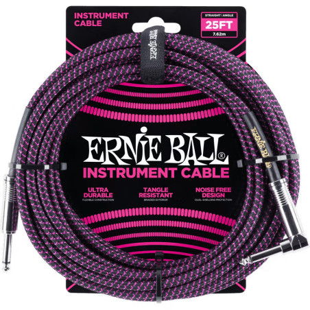 Ernie Ball PO6068 instrumentkabel 7,5 m., vinkel