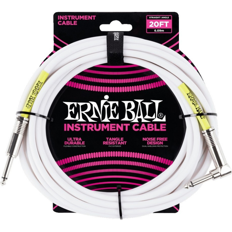 Ernie Ball PO6047 instrumentkabel 6 m., vinkel