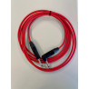 JG instrumentkabel 3 m. Neutrik, vinkel, rød