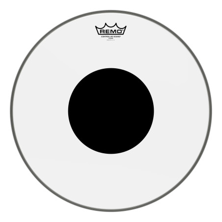 Remo 18" Controlled Sound Clear Black Dot