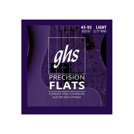 GHS Short Scale bass precision flats light 045-095