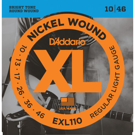 D'Addario XL Nickel Wound, Regular light 10-46
