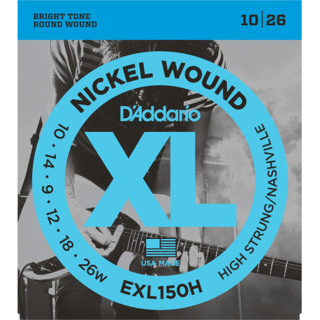 D'Addario XL Nickel wound, High strung/Nashville