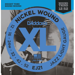 D'Addario XL Nickel wound, Jazz light 12-52