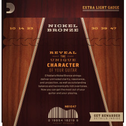 D'Addario Nickel Bronze akustisk 10-47