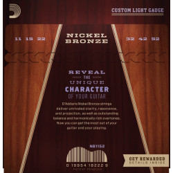 D'Addario Nickel bronze akustisk 11-52