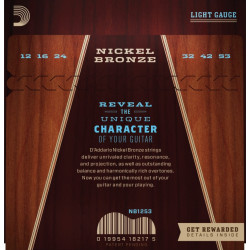 D'Addario Nickel bronze Akustisk 12-53