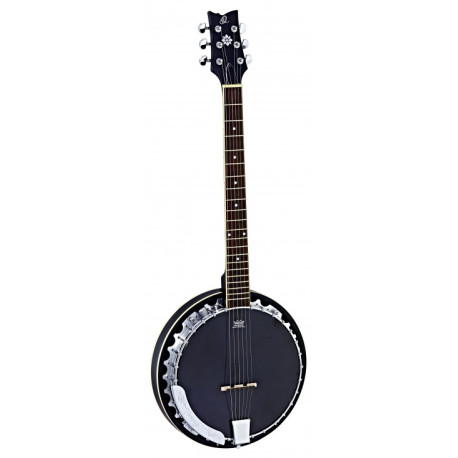 Ortega OBJE350/6-SBK 6-Strenget Banjo