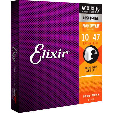 Elixir Nanoweb 10 - 47 80/20 Bronze