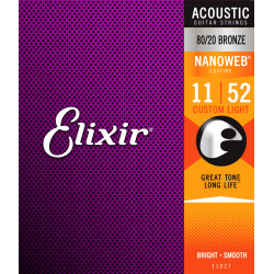 Elixir Nanoweb 11 - 52 80/20 Bronze