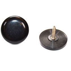 Diskantknap sort Ø17mm